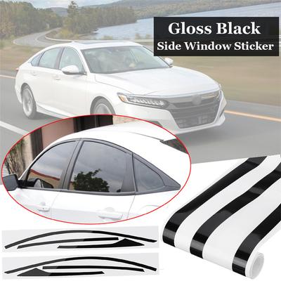 6 st Chrome Delete Blackout fönsterlister för Honda Accord 2018-2020 Glanssvart