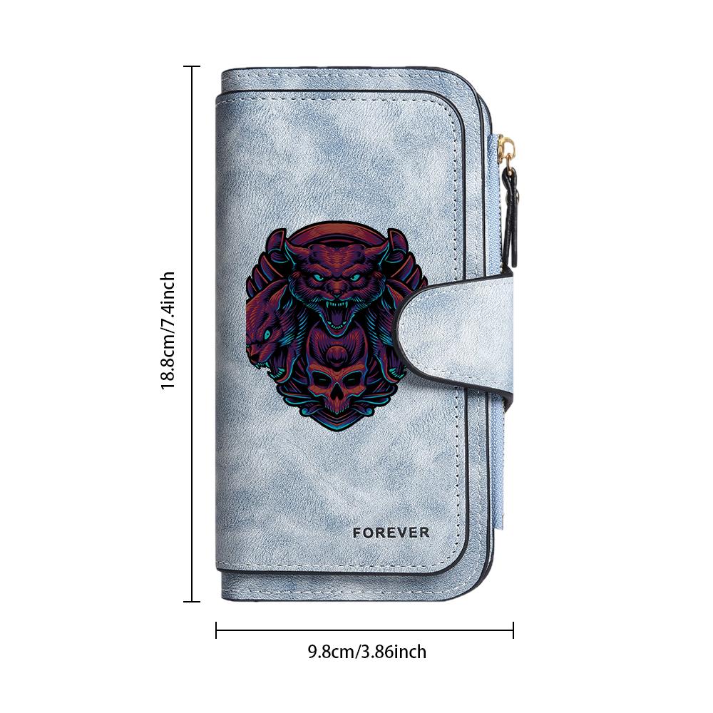 Gothic Pattern Purse Large Capacity Long Wallet Fashion Card Holder