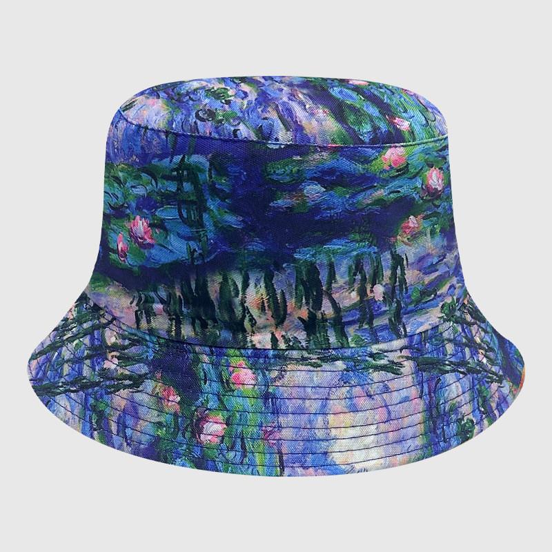 Dye Fisherman Tie Hat Uv Protection Assorted Colors Print Butterfly Cat Cap Leaf