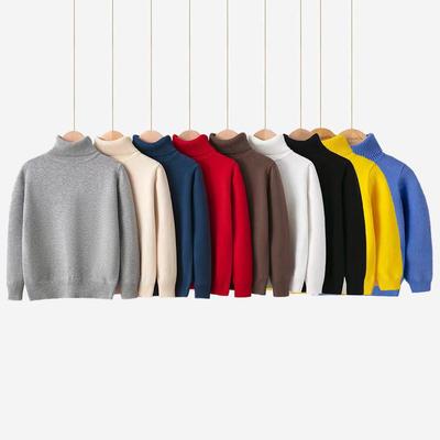Maglione Puro Cotone Girocollo per Bambini - Maglieria a Manica Lunga per Ragazzi e Ragazze, Strato Base Caldo Autunno/Inverno