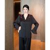 Rose Doll Collar French Sweet Ladies Pajamas Ice Silk Autumn and Winter Long Sleeve Comfortable Homewear Set