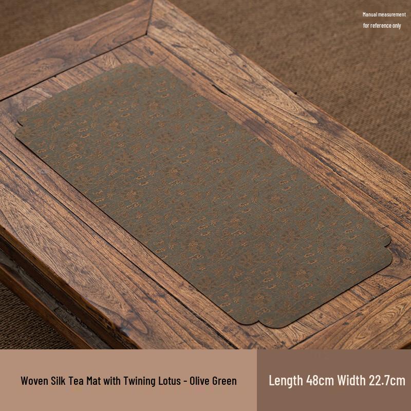 Chunhe Zen Intertwined Lotus Brocade Tea Mat