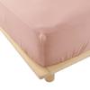 Drap Housse Gaze De Coton 160 X 200 Cm Tendance Uni Rose