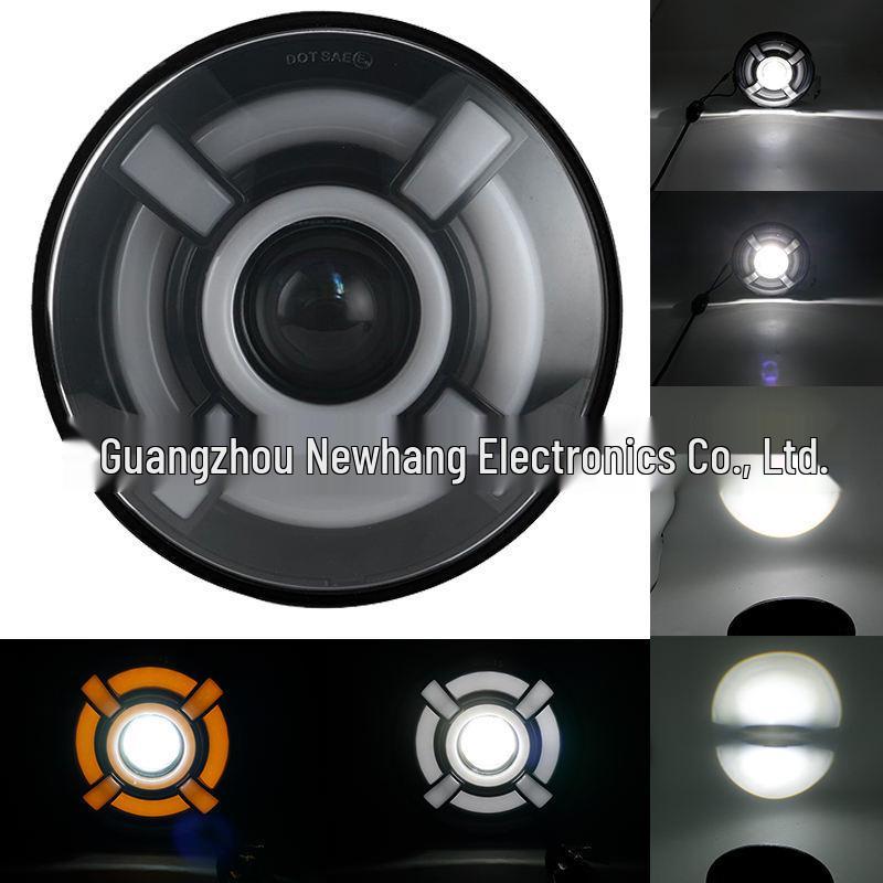 

Compatible 7 Dual Angel Eye LED Headlights for Lada 4X4, Jeep Wrangler TJ, JK, LJ, CJ.