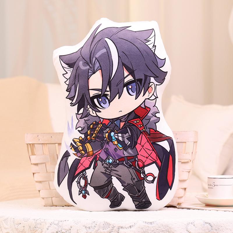 Genshin Impact Pluche Pop Lyney Furina Lynette Mavuika Arlecchino Anime Karakter Schattig Zacht Knuffeldier Kinderen Pluche Speelgoed Cadeaus 45cm gray