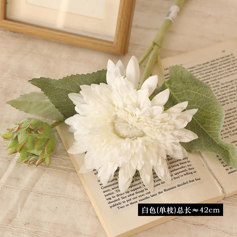 Premium sense flocking teddy sunflower simulation flower living room entrance bedroom decoration fake flower ornament simulation sunflower