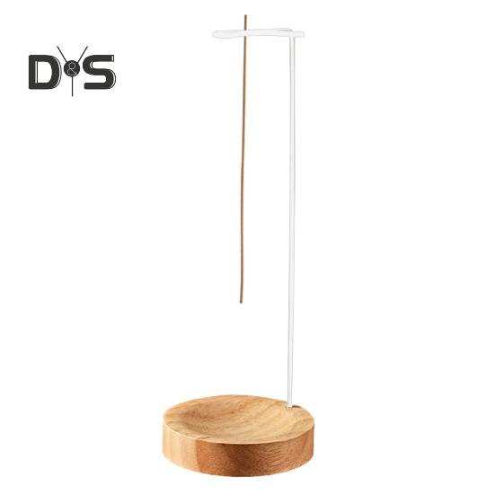 Räucherstäbchenhalter mit Holztablett, umgedrehter Räucherbrenner aus Messing, Aschenfänger für Zuhause, Büro, Meditation, Yoga, Entspannung, Heimdekoration, Geburtstagsgeschenk