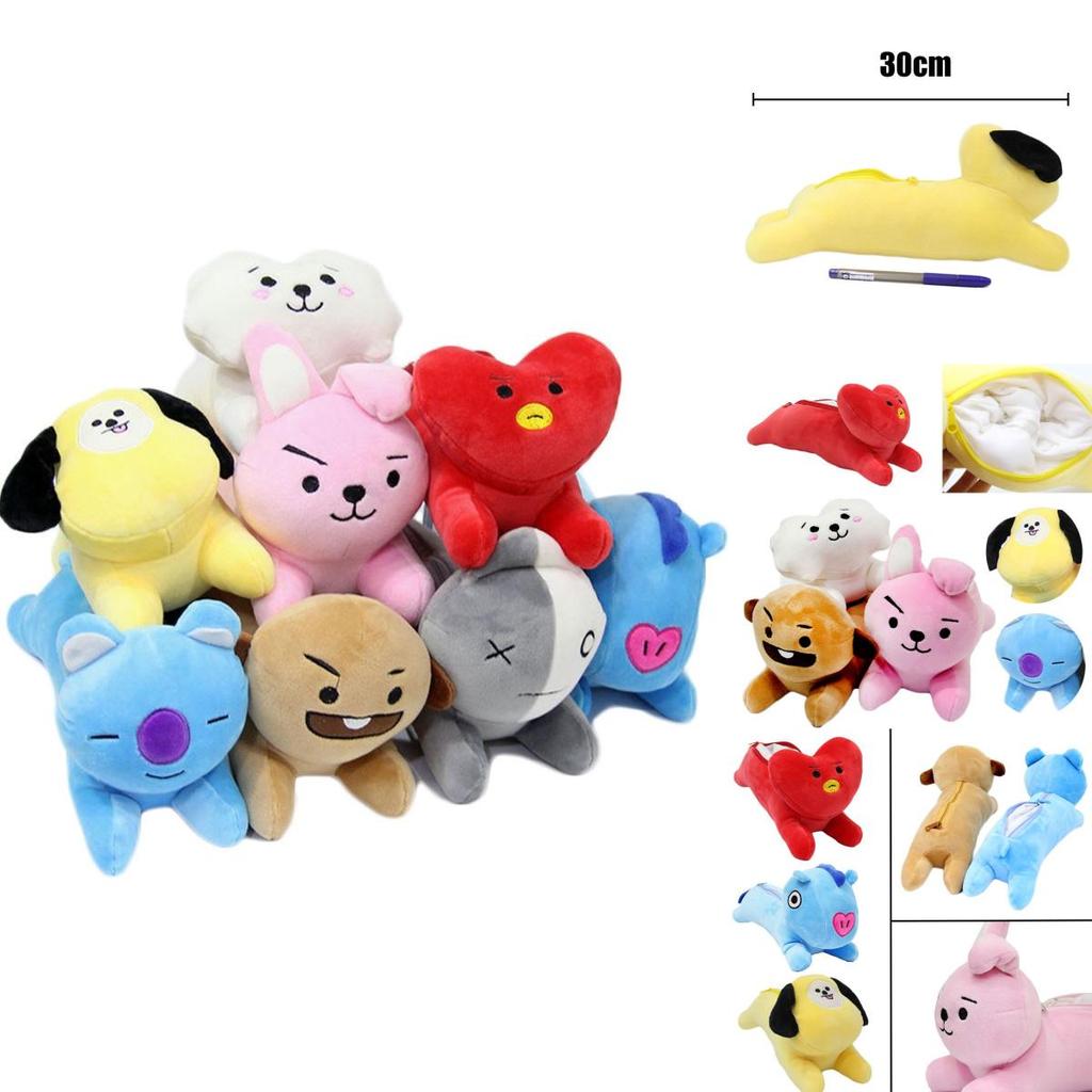 Bt21 Bag Stuffed Doll Pouch Toy Featuring Popular Bangtan Boys Bts Plush Pencil Case For Kpop Fans