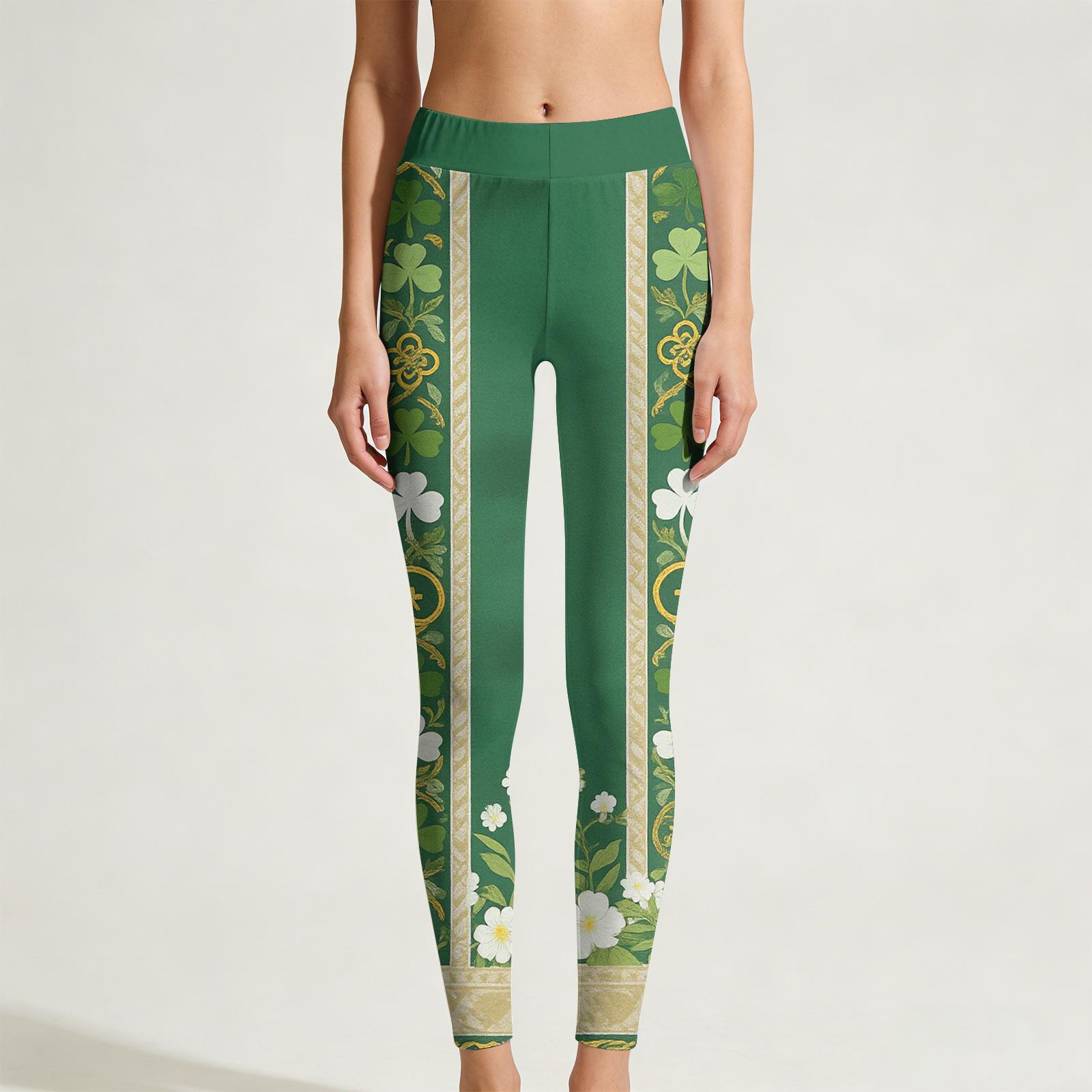 

Жіночі Повсякденні Модні Вуличні Еластичні Йога-Штани З Принтом Slim-Fit Укорочені XL білий