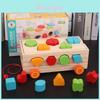 Wooden Educational Shape And Color Matching Puzzle Toy For Toddlers Learning
