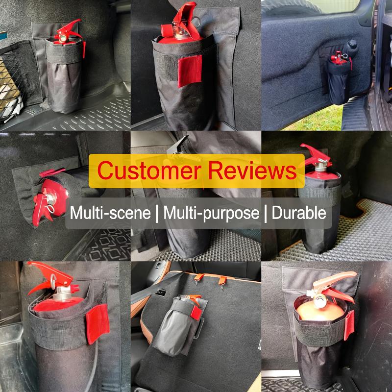 Oxford Fabric Car Fire Extinguisher Organizer - Universal Trunk Storage Bag & Seat Back Holder, For Fire Extinguisher Storage