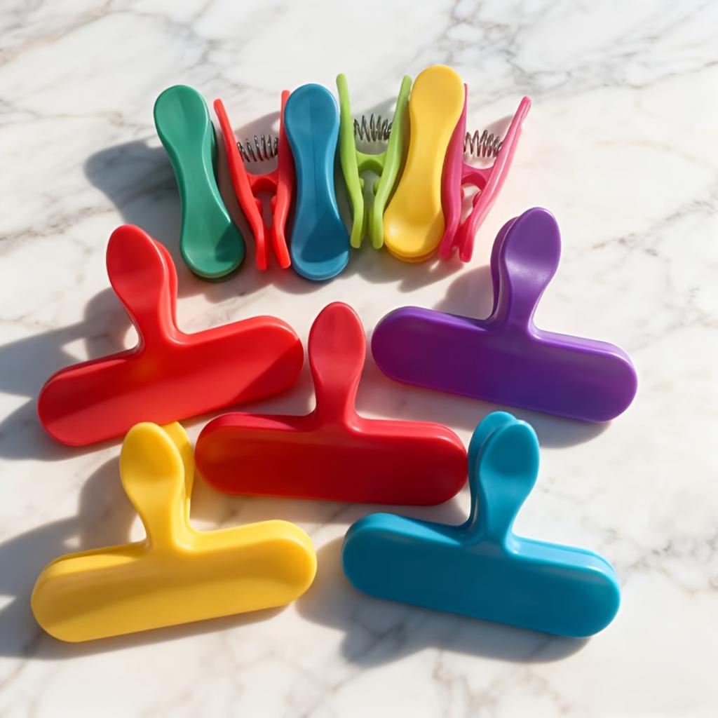 11/2PCS Reusable Snack Bag Clip, Randomly Colored Snack Bag Clip, Portable Multifunctional Food Sealing Clip, Reusable, Moisture-proof and Dustproof