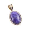 Natürlicher violetter Mondstein Edelstein 925 Sterlingsilber Zweifarbiger Anhänger 1,50'' Y5W31