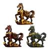High Temperatures Resin Horse Statue Money Symbol Base Tea Pet Sculpture  Display Decoration