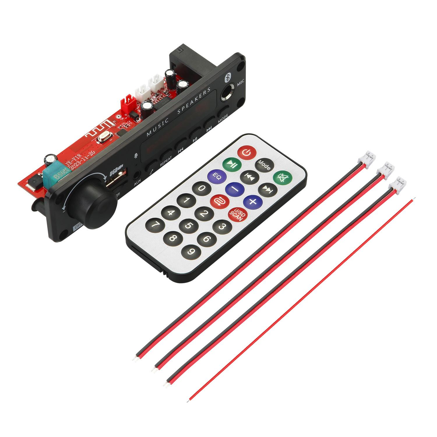 

З мікрофоном Караоке 2 * 25 Вт Bluetooth плата декодера Кольоровий екран із записом дзвінка Безвтратна основна плата з Bluetooth Black