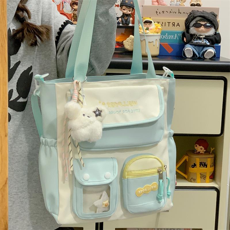 Schoolbag Large capacity schoolbag Girls primary school students High value Small fresh color matching backpack Junior high school students Versatile