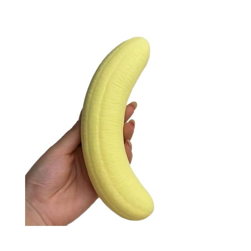 Stress Relief Fidget Squeeze Ball PU Banana Pulp Slow Rebound Sensory Toy BPA-Free for Kids Adults Home Relaxation