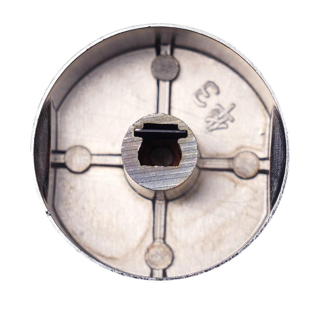Bouton de cuisinière barbecue argenté Bouton d'interrupteur de cuisinière en alliage de zinc Nouveaux interrupteurs rotatifs