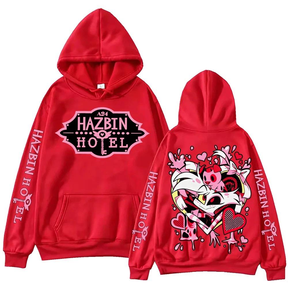 Hazbin Hotel Angel Dust Hoodie Man Woman Harajuku Long Sleeve Pullover Tops Sweatshirt Gift