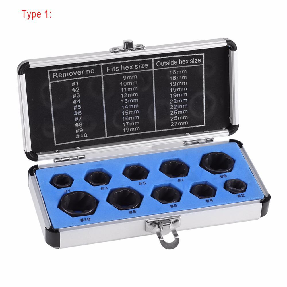 Ten-Piece Nut & Bolt Extractor Set