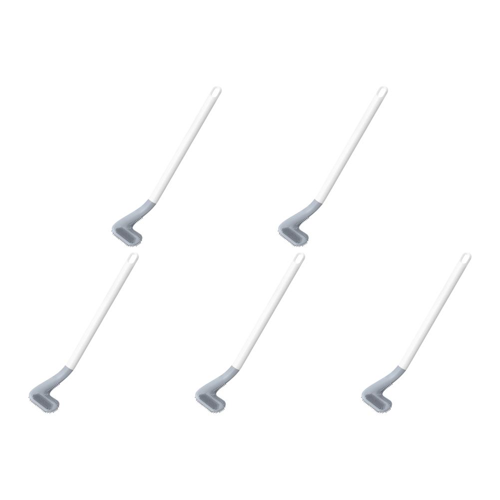 Golf Silicone Toilet Brushes Set Long Handled Toilet Cleaning Brush Golf Brush Head Toilet Cleaning Brush Bathroom Cleaning Tool