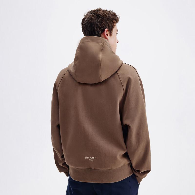NVG·YOUNG Unisex Half-Zip Hooded Cotton Sweatshirt