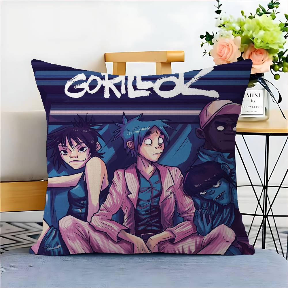 Music G-Gorillaz Cushion Cover Pillowcase Upholstery Sofa Throw Pillow Home Decor Pillowcas