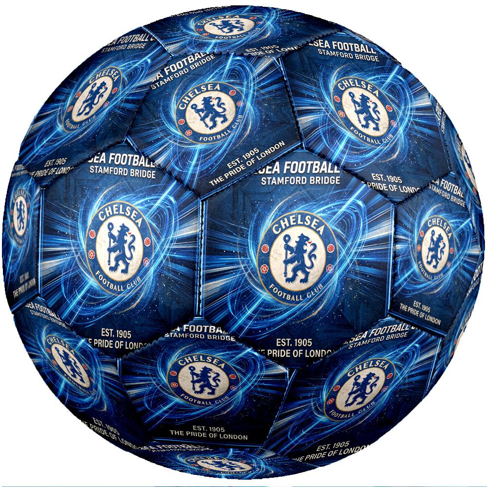 Chelsea FC Theme Soccer Ball Size 5 Soccer Ball Soft Touch Professional Training Football for Outdoor Sports