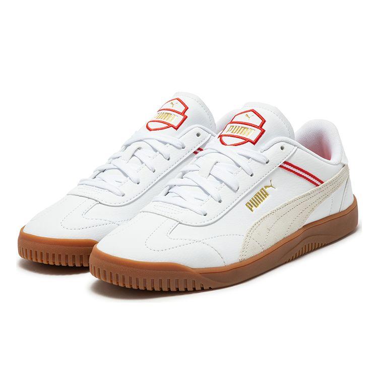 Puma Club 5V5 Retro Round Toe Lace-Up Low-Top Sneakers Unisex Sneakers White 392496-01