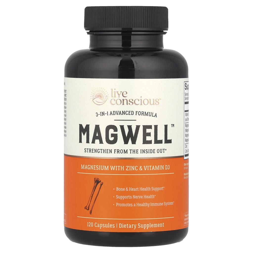 Magwell, 3-In-1 Advanced Formula, 120 Capsules