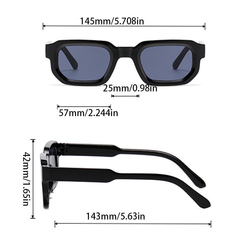 Gafas de Sol Punk de Moda para Hombre con Montura Rectangular No Polarizadas para Conducir