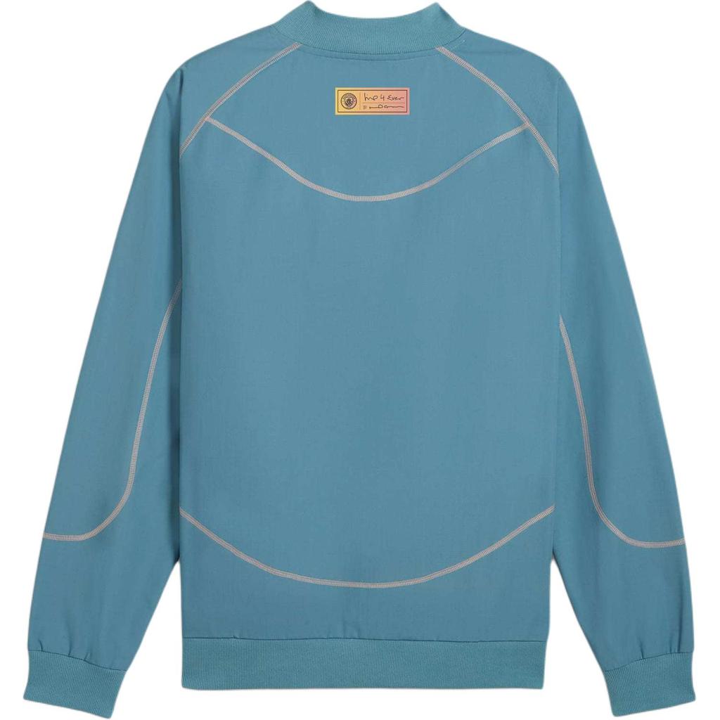 Puma Manchester City Ftblstatement FW24 Nadruk z logo Outdoorowa Casualowa Retro Sportowa Wciągana Kurtka Męska Kurtka Ciemnoniebieski Makowy róż 777798-08