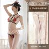 Sexy Female Transparent Hollow Rose Underwear Bra Set Embroidered Hollow Three-point Underwear Two-piece Set