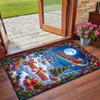 Christmas Custom Name Printed Square Area Rug Soft Non Slip Floor Carpet For Bedroom Holiday Gift
