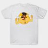 Men Black Print T-shirt Powerline From A Goofy Movie No-Cut Transfer Paper Print Cotton Tshirt