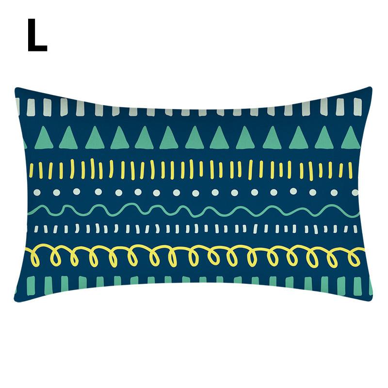 1PC Home Decor Cushion Cover Protector Teal Blue Rectangular Lumbar Pillowcase Pillow Case 30x50cm