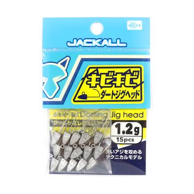 Jackall Jig Head Kibi Kibi Dart 15 peças Pacote a granel 1,2 gramas (3898)