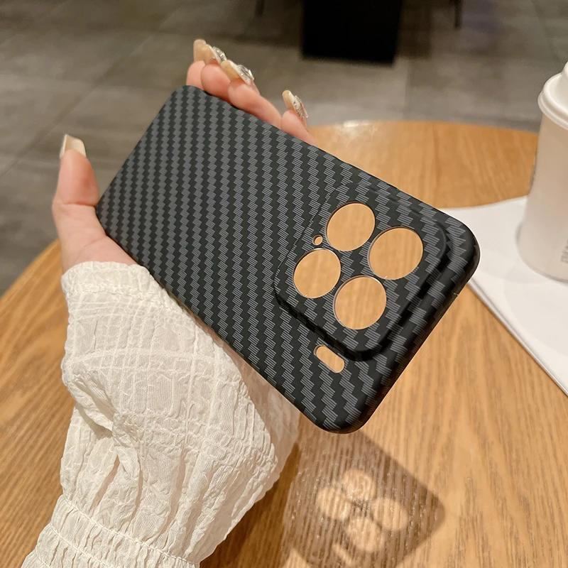 For Xiaomi 15 Pro 15 Ultra 14T Case Hard Kevlar Carbon Fiber Pattern Cover Case For Xiaomi 15 13T 14 14T Pro Bumper