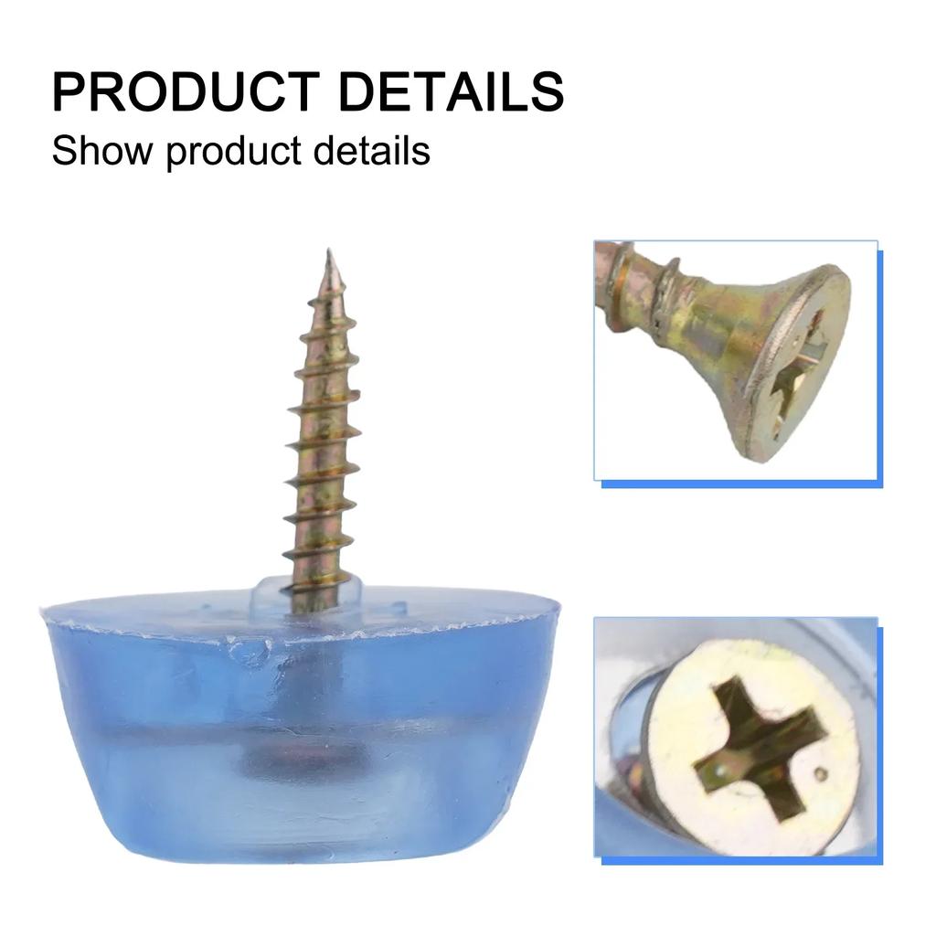 20Pcs Chair Leg Feet Pads Anti-Slip Feet Mat Silicone Transparent For Sofa Chair Leg Furniture Table Feet Protector Pad