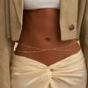 Nuova Catena Vita con Frange di Strass a Doppio Strato per Donna Moda da Spiaggia Catena Corpo in Cristallo Accessorio Vita 2025 Accessori Bikini