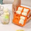 3D Cute Teddy Bear Ice Cube Making Mold With Funnel Silicone 4 Cavity Bear Ice Cube Trays For Whiskey Wine Cocktail Ice Ball