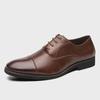 2024 Spring & Fall Men's Large-Size Lace-Up Oxford Leather Shoes - Black Professional Office Formal