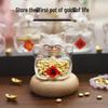 Mini Lucky Cat High Borosilicate Glass Bean Storage Container - Festival Gift