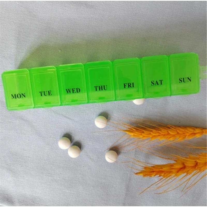 1PC New Weekly Portable Travel Pill Cases Box 7Days Organizer 7Grids Pills Container Storage Tablets Vitamins Medicine Fish Oils