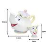 Sunart Disney "Beauty and the Beast" Mrs. Potts & Chip Piggy Bank SAN2743 Cream Diameter 18cm