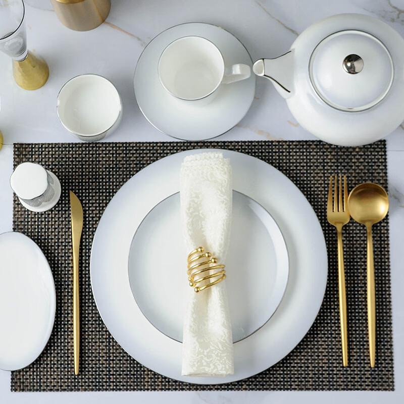 ZISIZ New Chinese Bone China Tableware Set