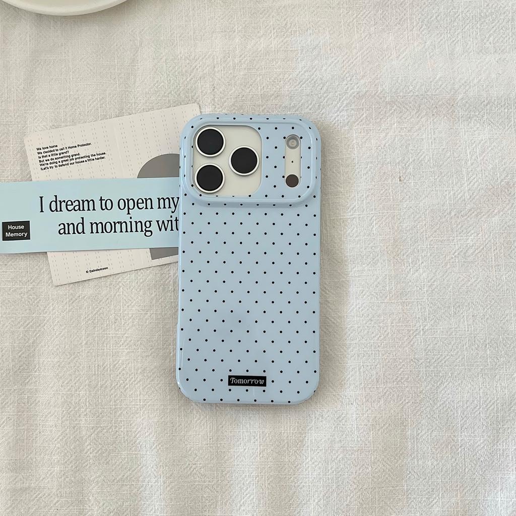 INS Brown Pink Polka Dots Purple Phone Case for iPhone 17 16 15 14 13 12 11 X XS XR XSMAX 7 8 Air Pro Max Plus Luxury
