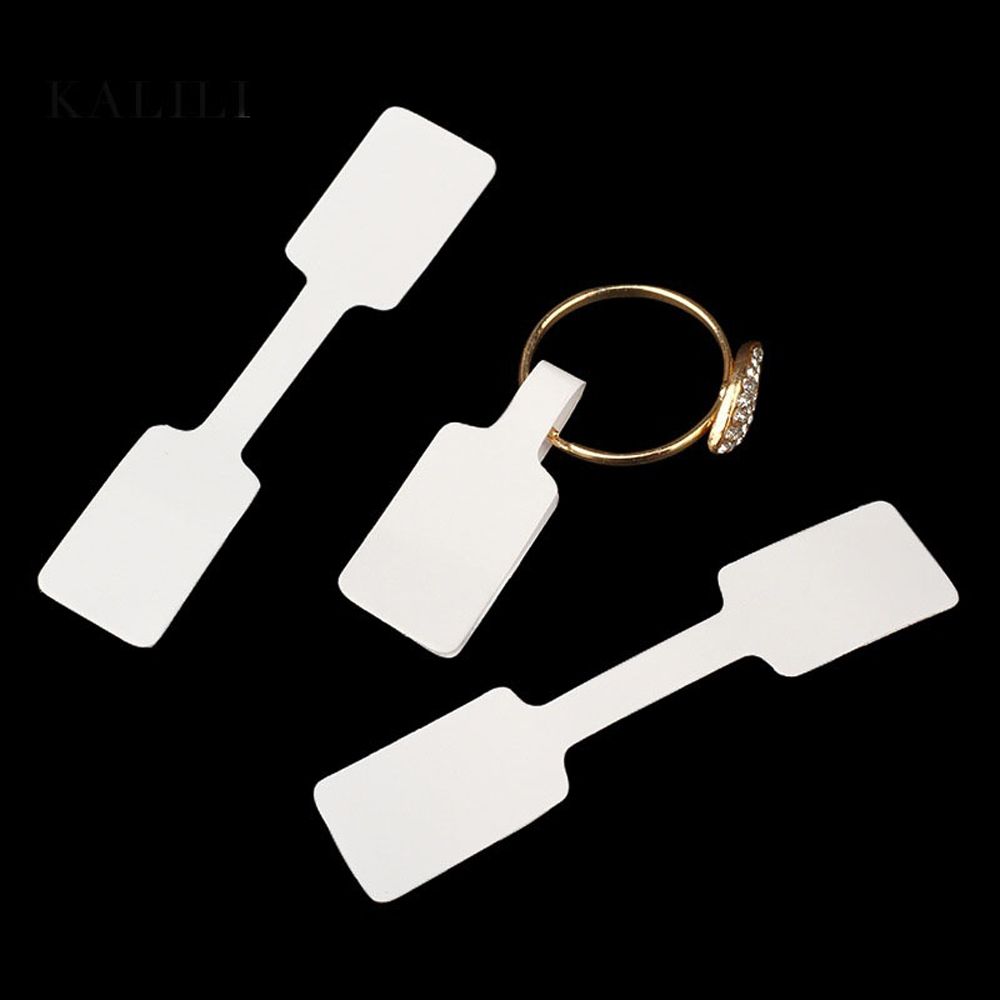 100Pcs Stickers Necklace Jewelry Sticky Ring Sticker Paper Price Labels Display Tags Hang Size