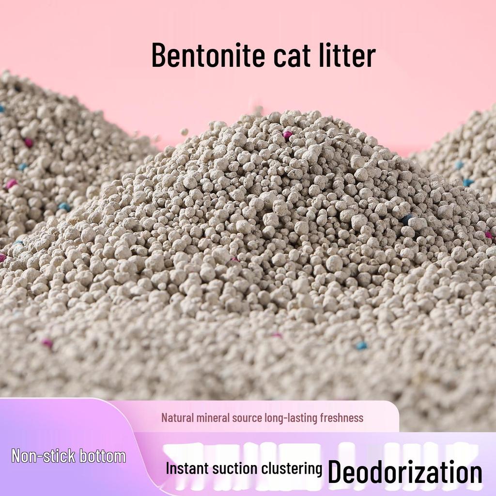 Low Dust Clumping Bentonite Cat Litter - Deodorizing, Small Particles, Ideal for Japan & Southeast Asia.