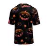 Men's Casual Short Sleeve T-Shirt Lightweight Breathable Round Neck Top Halloween Pumpkin Print Design Comfortable Fit